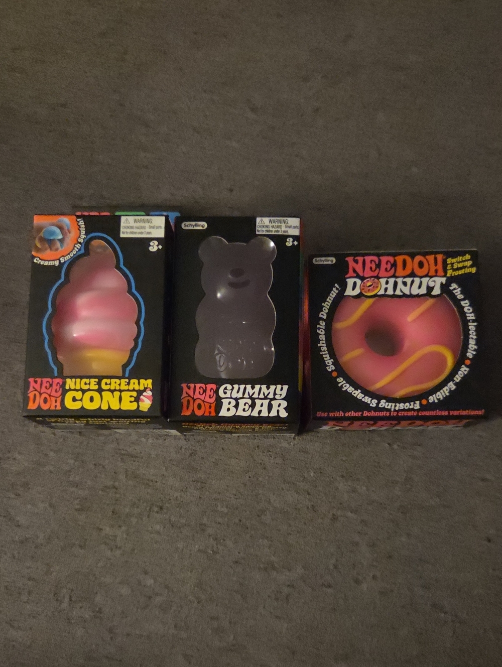 Needoh Bundle Lot Nice Cream Cone Gummy Bear Dohnut Donut Doughnut Schylling